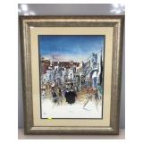 MyKonos sketch print framed to 23x19
