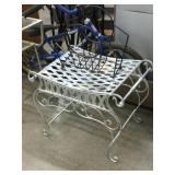 Metal Bustle Chair and Magazine Rack