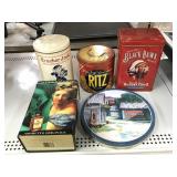 Collection of Vintage Tins. Cracker Jack, Coca