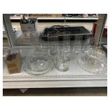 2 Tier Serving Dish, Bowl, and Assorted Vases.