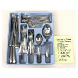 Oneida flatware oceanic pattern in organizer tray