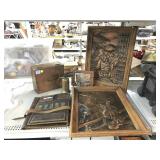 Vintage Torch, Asian Metal Frame Art, and More.