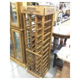 Vtg Wood Wine Bottle Rack - holds 33 bottles