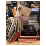 Collection of LP records and albums