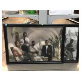 2 art prints on board framed to 40x28