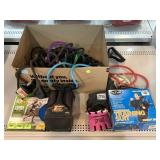 Exercise bands, thermal training suit in box,