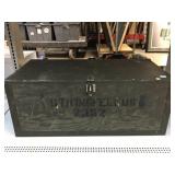 Wood foot locker crate 32x16x13 marked US