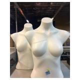 2 Female Mannequin Shirt Displays.