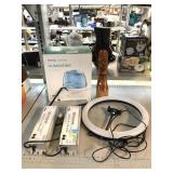 2 48V Lighting Ballast, Selfie Light, Wood