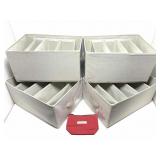 4 NIB Chick on the Go fabric storage boxes.
