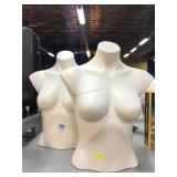 2 Female Mannequins Shirt Displays.