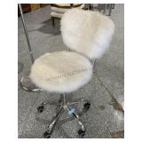 Shag Rolling Vanity Chair