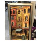 Framed Canvas Painting. Approx  46 x 26