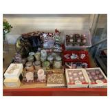 Scented candle, LED candles, holiday ornaments