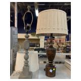 2 decorative lamps with shades.