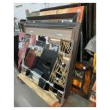 2x4ft Wall Mirror some damage and assorted Prints