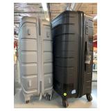 2 hard shell rolling luggage. Grey and black