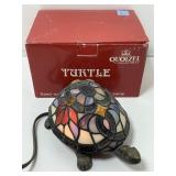 Stained glass accent lamp. Turtle