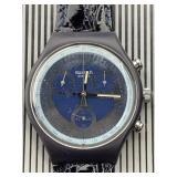 Nos Swatch Swiss Quartz Chrono Watch, Silver Star,