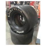 2 Goodyear Eagle drag slick tires