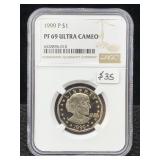 1999-p Susan B. Anthony $1 Ngc Pf 69 Ultra Cameo