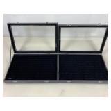 2 Ring Shadow Boxes, Approx 14x9x10 In