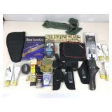 Assorted Holsters, Gun Locks, Cleaning Kits and