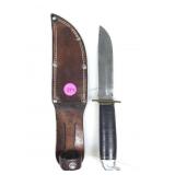 Vtg Western Knife with leather Sheath