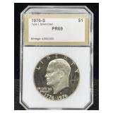 1976-s Eisenhower Dollar In Case