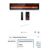 Turbro 96 In Long Electric Fireplace With Remote,