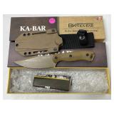 NIB KA-BAR Knife with Sheath - Collaboration with