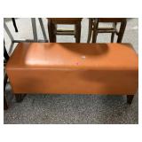 4ft Long Orange End Of Bed Bench - some wear