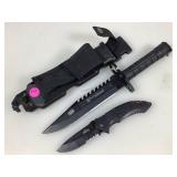 Smith & Wesson Survival Knife with sheath, Barbed