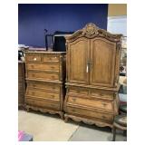 Bombay style chest of (7)drawers w/matching