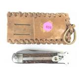 Vtg German Kay Switchblade Knife with Case C12