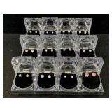 12 Nib Sterling Earrings In Clear Boxes