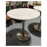 White Bistro Table 3ft Diameter Top - Metal Base