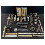 Large Collection Of Watches W/extra Bands, See