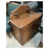 Vtg Washstand with candle holders, Approx 30in