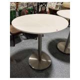 White Bistro Table 3ft Diameter Top - Metal Base