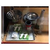 Metal nesting bowls, platters, new air wick plug