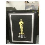 Damaged award print on canvas. Framed to 43x34