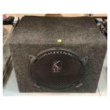 Kicker speaker in custom box. 19x14x17