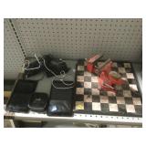 Clamp mounted on chess board, tablets and more.