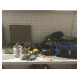 Assorted tools, bits and chargers
