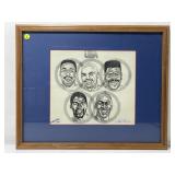Team us basketball framed picture