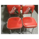 2 Coca-Cola diner style chairs.