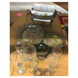 Plated goblet, bubba gump glasses, Coca Cola