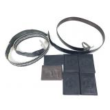 Leather belts and wallets