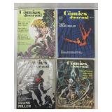 4 The Comics Journal magazines. Bagged and